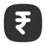 Rupee Square SVG Icon